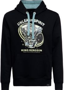 King Kerosin Unleash Spirit, hoodie , color: Black/Light Blue , size: L