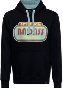 King Kerosin Natural Born Badass, hoodie , color: Black/Light Blue , size: XL