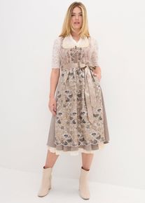 Dirndl avec tablier à sequins - marron - taille 44 - bonprix