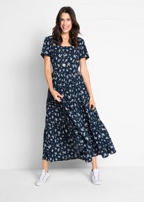 Robe &agrave; manches courtes - bleu - taille 40 - 100% coton - bonprix