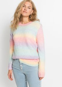 Pull doux en grosse maille contenant de la laine - rose - taille 46/48 (L) - laine - bonprix
