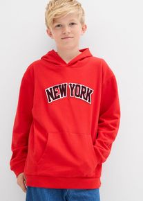 Sweat à capuche 100% coton - rouge - taille 164/170 - 100% coton - bonprix