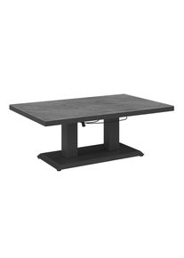 Ambia Garden Loungetisch , Dunkelgrau , Metall, Glas , rechteckig , eckig, Säule , 85x51-71x140 cm , höhenverstellbar , Gartenmöbel, Loungemöbel,