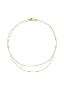 Elli Kette Damen gold, weiß Größe 42