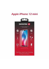 SWISSTEN OCHRANNÉ SKLO CASE FRIENDLY APPLE IPHONE 12 mini ČIERNE