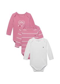 Tommy Hilfiger , Erstausstattungspaket »3 PACK BODY L/S GIFTBOX«, für Babys , Mystic Pink , 86 , Body von Tommy Hilfiger für Babys