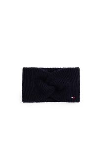 Tommy Hilfiger , Stirnband »TH FLAG FLUFFY«, flauschig mit Wolle, ca. 20x11 cm, Rippstrick , Space Blue