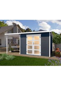 Weka , Gartenhaus »Line 1«, (Set) , anthrazit-naturbelassen