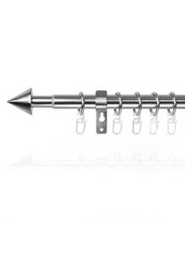 LICHTBLICK ORIGINAL , Gardinenstange »Gardinenstange Kegel, 16 mm, ausziehbar«, 1 läufig-läufig , edelstahloptik