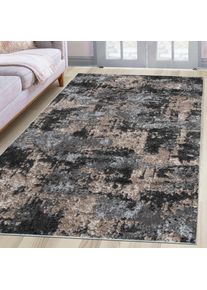 OTTO home , Teppich »Janory, Marmor-Optik« rechteckig 9 mm Höhe mit besonders weichem Flor, Kurzflor, modernes Design , grau , Obermaterial: 100%...