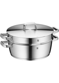 WMF Bräter mit Dampfgareinsatz stahlgrau, Pfanne + Kochtopf, Grau