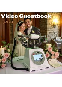 Retro Video Guestbook Romantic Wedding Voice Recorder Guest Audio Blessing Recording Suitable for Anniversary Family Souvenirs