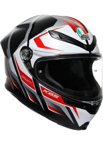 AGV K6 S Karve, kask pełnotwarzowy , kolor: Matowy Czarny/Biały/Czerwony , rozmiar: M