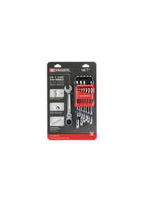 Facom Spanner Set, Hinged Combination Ratchet, 12stk. - 467BF.JP12PB