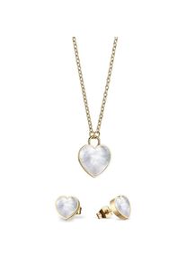 Bering, Schmuck Set, Arctic Symphony Romantic Gold Plated Jewelry Set 431-715-Gold (Necklace. Earrings), Gold