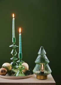 Candele a stelo attorcigliate (pacco da 6), Verde, Taglia 20 cm, bonprix