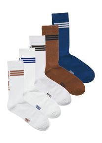 Jack & Jones JACK & JONES Socken 'JACJACE' Herren blau, braun, weiß Größe 41/46 Gestreift