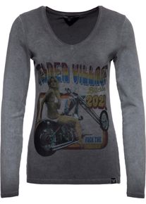Queen Kerosin Velden Village 2020, t-shirt long sleeve women , color: Dark Grey/Red/Blue/Yellow , size: S