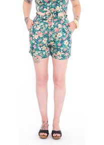 Queen Kerosin Tropical, shorts women , color: Green/Yellow/Pink , size: XS