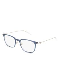 Montblanc MB0100O Brille Herren | Fassung: Vollrand, Eckig, Blau Silber