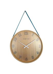 Nextime, Wanduhr, 3234BL - Wanduhr "Big Loop", Holz, Blau, Ø 40 cm (40 cm)
