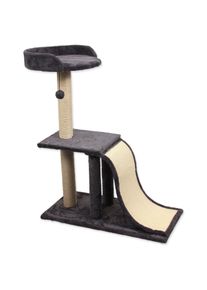 Odpočívadlo Magic Cat Diana s hračkou šedé 80x45x103cm