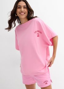 bonprix Femei Bluză tricot oversize, roz, 48/50