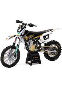 Newray Husqvarna Rockstar M. Stewart, scale model , color: Black/White/Yellow , size: 1:12