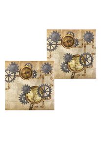 Boland 12 Steampunk servietter Deluxe 33 x 33 cm