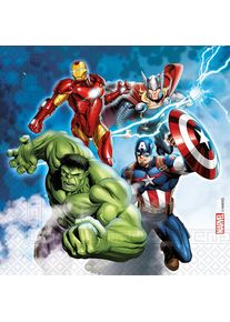 Procos 20 Serviettes Avengers Fight 33cm compostables