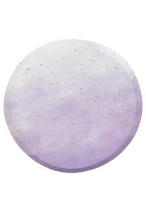 Ginger Ray 8 assiettes de fête violet ombre 24cm