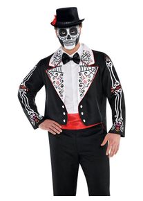 Amscan Déguisement homme Day of the Dead queue de pie