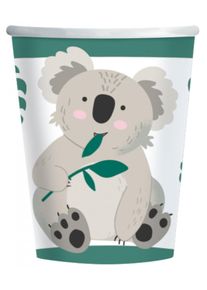 Amscan 8 gobelets en papier koala mignons 250 ml