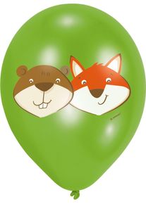 Amscan 6 ballons renard & castor 28cm