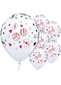 25 ballons de cartes à jouer Qualatex 28cm