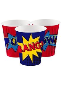 Amscan 8 gobelets en papier héros de bande dessinée 250ml