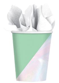 Amscan 8 gobelets pastels chatoyants 354ml