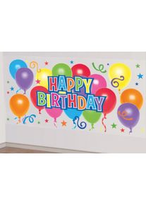 Amscan Décoration murale ballon joyeux anniversaire coloré