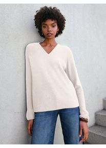 Peter Hahn - V-Pullover, beige, Gr. 42, Kaschmir