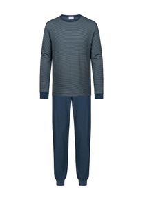 Mey Pyjama 'Night Stripes' Herren blau Größe L Gestreift