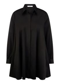 Emilia Lay - Long-Bluse, schwarz, Gr. 54, Baumwolle