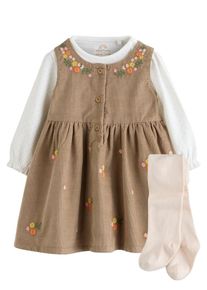 next Set Mädchen beige, grün, weiß Größe 74 Unifarben