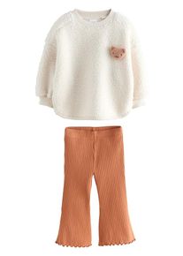 next Set Mädchen beige Größe 116 Unifarben