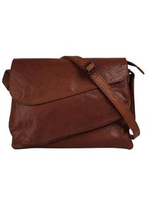 SPIKES & SPARROW Spikes & Sparrow , Umhängetasche, echt Leder , cognac