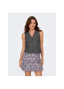 Only, Damen, Anzugweste &raquo;ONLIRIS-HATTIE WAISTCOAT TLR NOOS&laquo;, Dark Grey Melange, 40, Dark Grey Melange, Taillierte Weste von Only