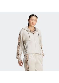 adidas Sportswear , Kapuzensweatshirt »W AOP FT FZ« , Wonder Aluminium / Multicolor , XL , XL , Eine locker geschnittene Kapuzenjacke mit...
