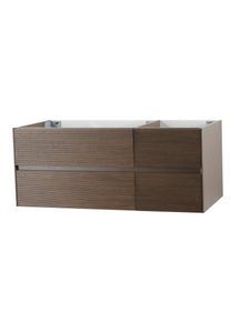 Design-Waschtischunterschrank 120 cm Grifflos & Softclose Nussbaum