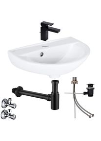 Waschbecken Komplettset Rosmarin 45 cm mit Hansgrohe Armatur