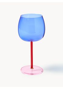 Copos de vinho tinto artesanais Karisa, conjunto de 4 Azul Vidro Ø 9 x Alt 20 cm, 400 ml | Westwing Collection
