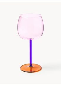 Kieliszek do czerwonego wina ze szkła dmuchanego Karisa, 4 szt. Różowy Szkło Ø 9 x W 20 cm, 400 ml | Westwing Collection